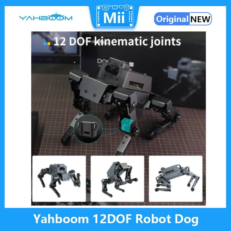 Yahboom 12DOF Настольный Металлический Робот-Собака Bionic DOGZILLA S1 с Камерой AI Vision для Raspberry Pi 4B Поддерживает Программирование на Python Изображение 4
