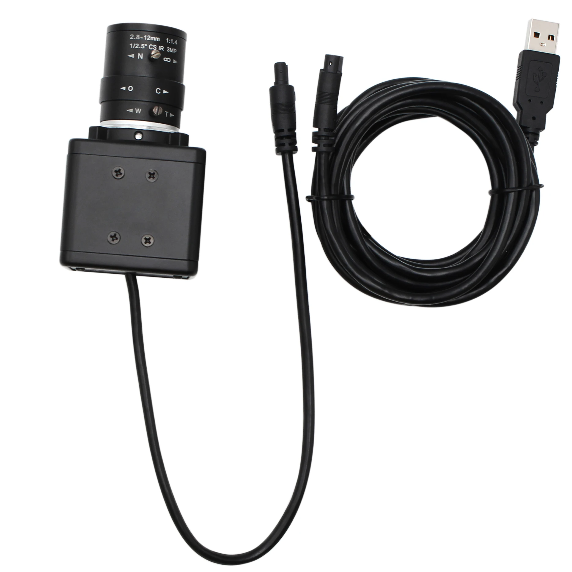Веб-камера с глобальным затвором Aptina AR0144 CS 2.8-12/5-50mm С Переменным Фокусным расстоянием Промышленная Коробка Для Внутреннего Наблюдения USB-Камера Изображение 4