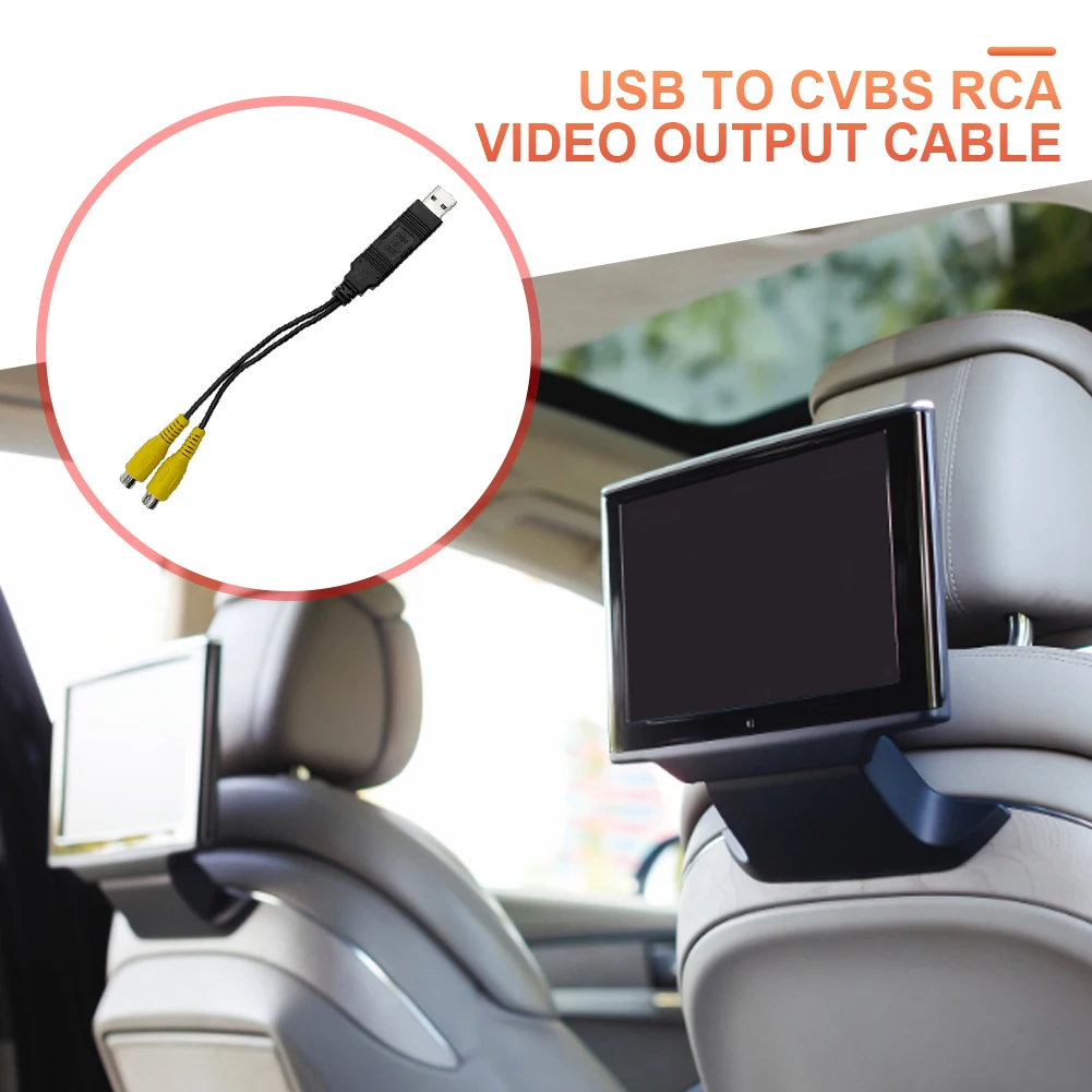 Видеокабель RCA DC 5V USB 2 Выхода CVBS 2 Вт Адаптер Видеовыхода USB-CVBS для Android Мультимедийный Плеер для Android TV Player Изображение 4