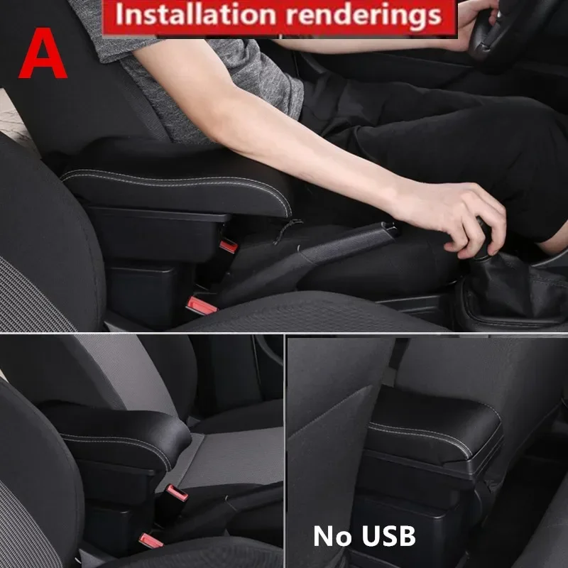 Для Mazda 2 Подлокотник для автомобиля Mazda 2, коробка для подлокотников, Центральный ящик для хранения, Детали для дооснащения интерьера автомобильными аксессуарами с USB Изображение 4