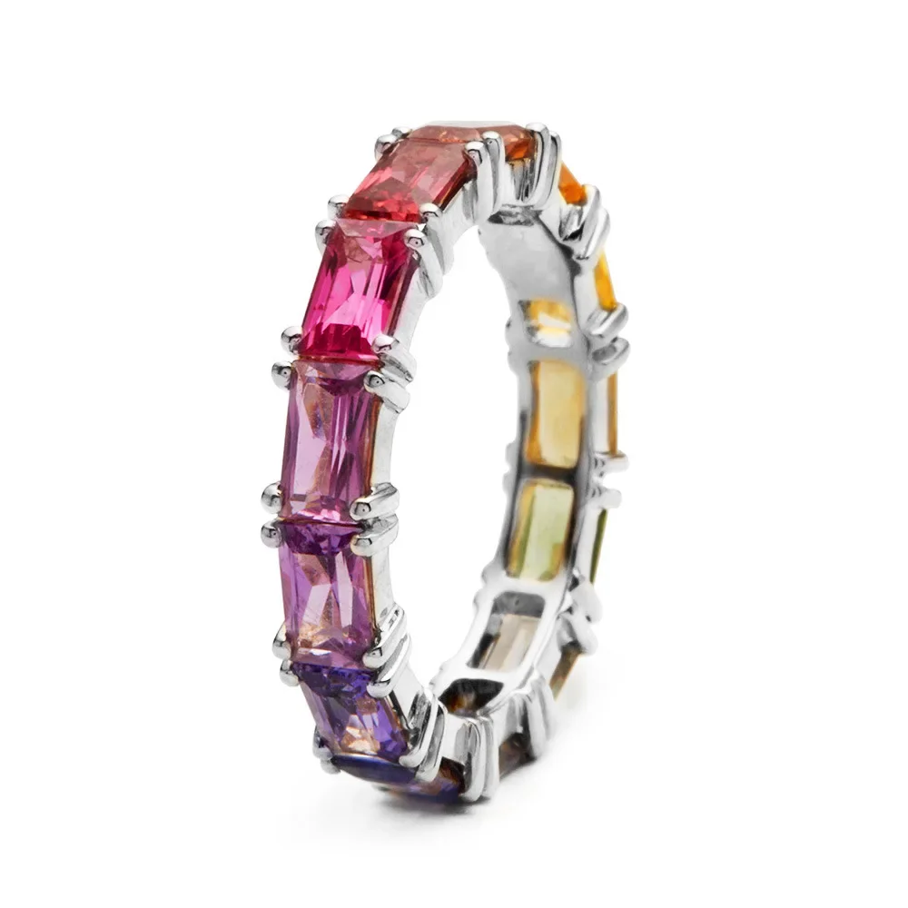 Красивое модное кольцо с переливающимся цирконом для женщин Изображение 4