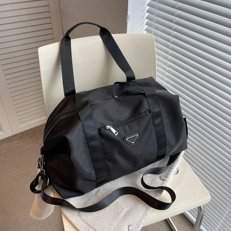 Модная серая женская спортивная сумка для тренажерного зала, сумка для йоги через плечо, легкий Оксфордский рюкзак для хранения багажа, дорожный рюкзак для мужчин Изображение 4