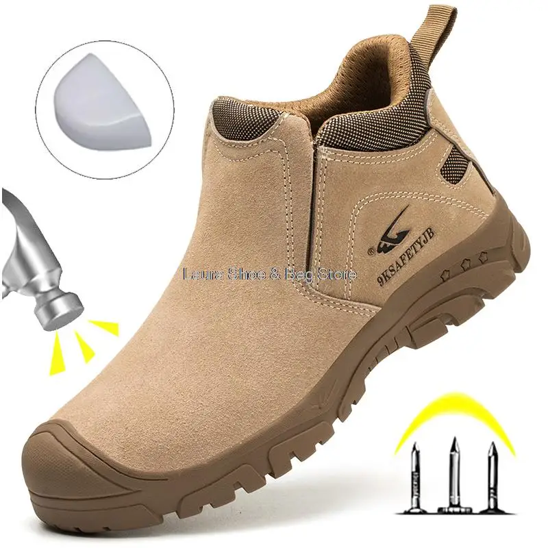 Модные мужские утепленные защитные ботинки 6 кВ с пластиковым носком, рабочие защитные ботинки, Дышащая рабочая обувь с утеплителем, мужские ботинки Изображение 4