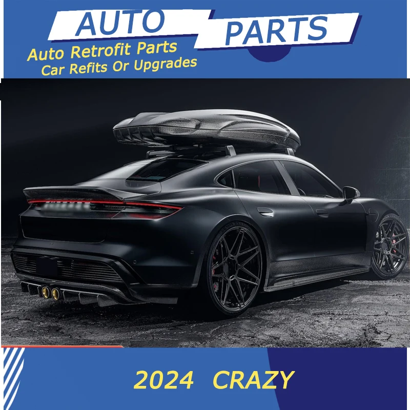 Подходит для Porsche Taun Turbo Модифицированная объемная юбка из углеродного волокна спереди, зеркало заднего вида, крыло заднего бампера в комплекте с установкой Изображение 4