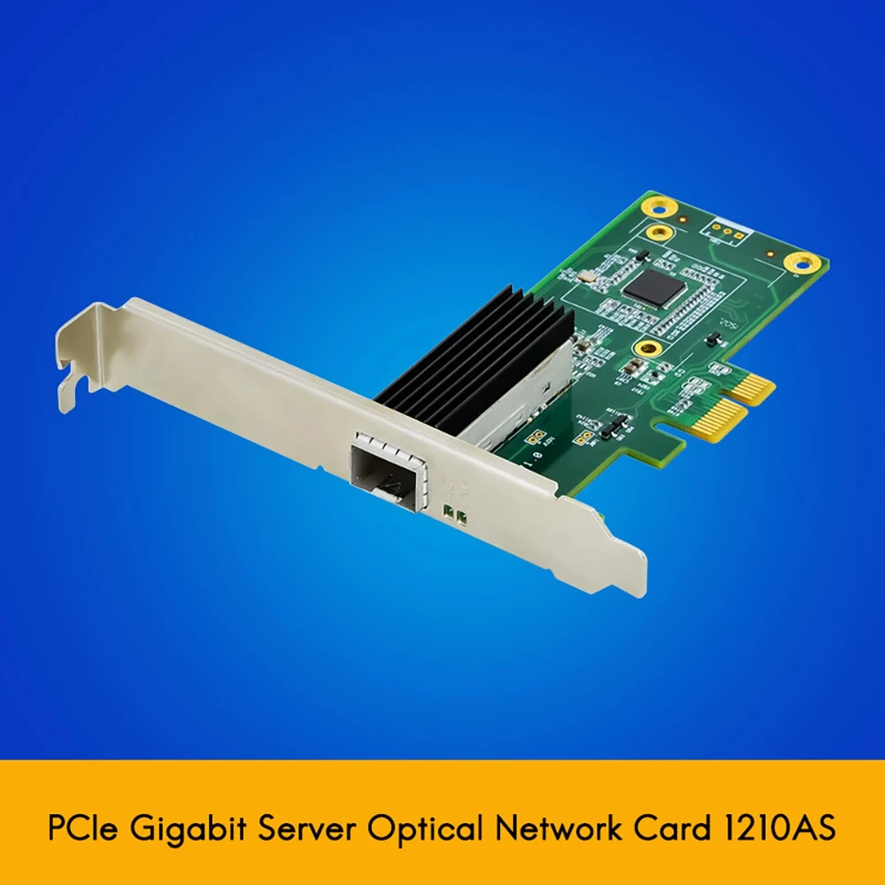 Сетевая карта PCI-E X1 I210AS Single Port Ethernet SFP Single Optical Изображение 4