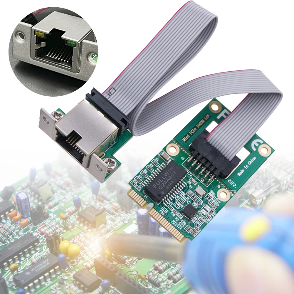 Сетевой адаптер Gigabit Ethernet RTL8111H Mini PCI Express Gigabit Ethernet Card 10/100/1000m LAN NIC Card для Настольных ПК Изображение 4