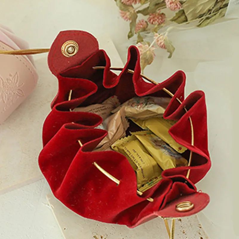 Сумка на шнурке из искусственной кожи, портативная милая мини-подарочная сумка, сумка для хранения конфет, сумка для свадьбы, душа ребенка, карман для вечеринки по случаю Дня рождения Изображение 4