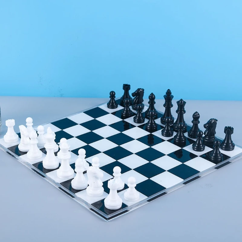 Форма для шахматной доски Шахматная доска Силиконовая форма Форма для литья шахматной доски Изображение 4