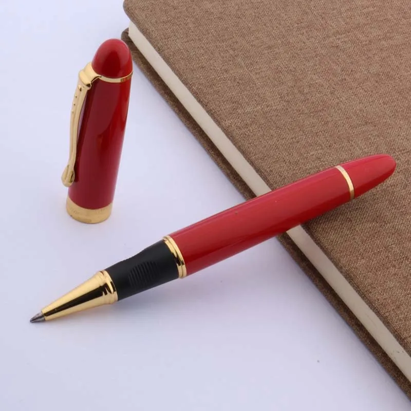 Шариковая ручка Jinhao 450 из красного мрамора с золотой отделкой 0,5 мм Изображение 4