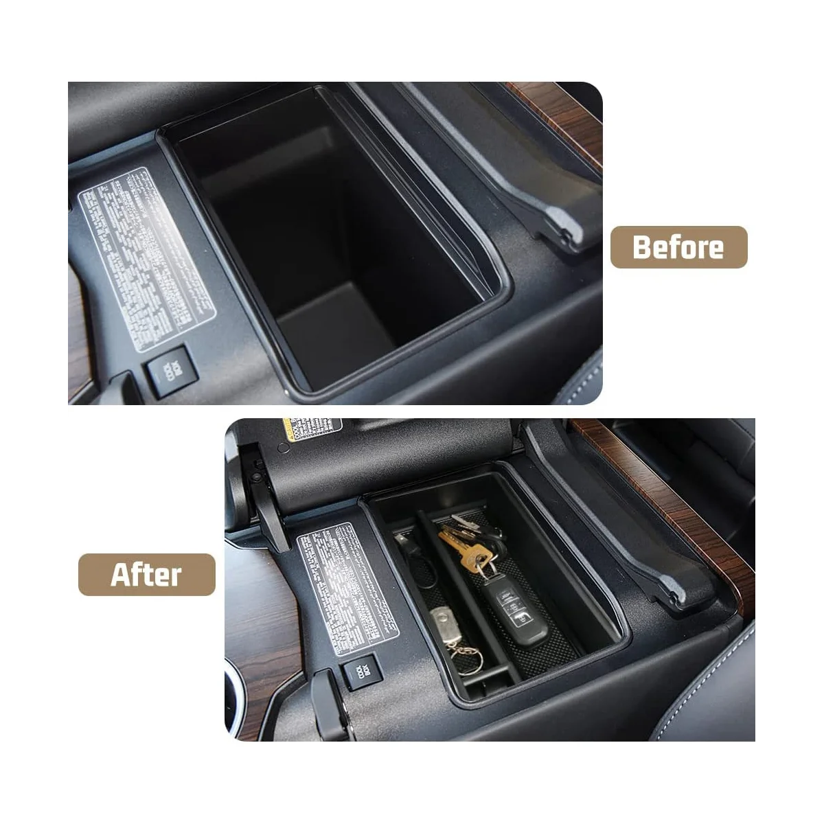 Ящик для хранения автомобильного подлокотника для Toyota Land Cruiser LC300 2022, аксессуары для центрального управления интерьером Изображение 4