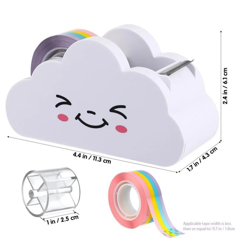 1 шт. клейкая лента Rainbow Tape Cloud Cutter Студенческое руководство настольный клейкий диск студенческие принадлежности Изображение 5