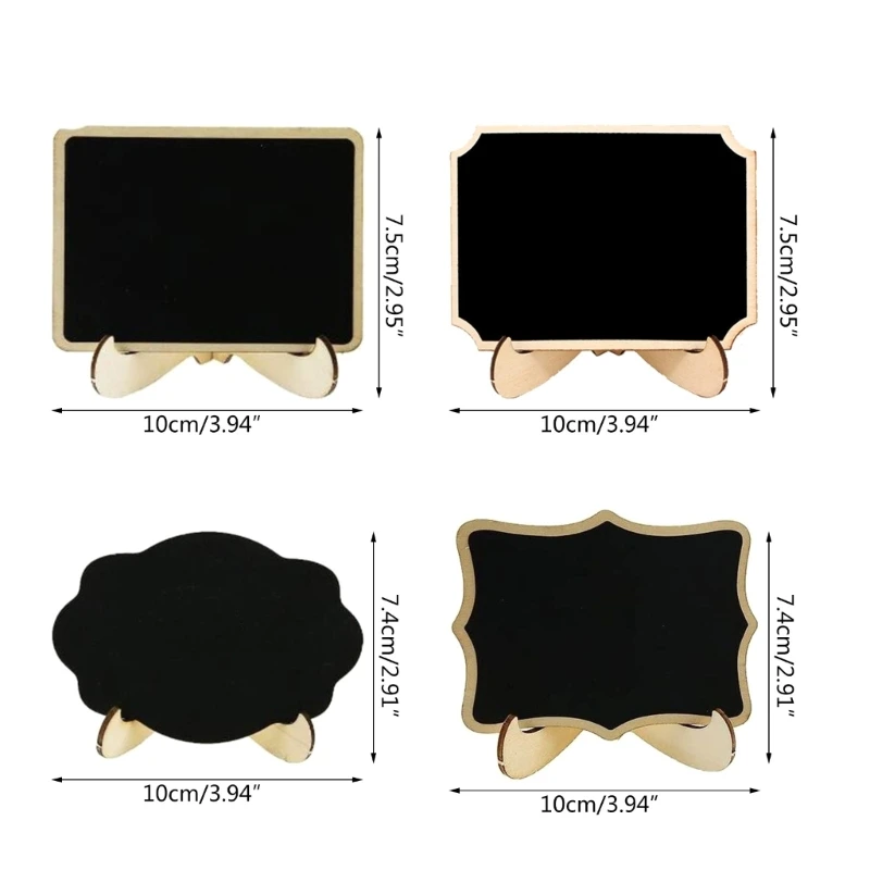 10 упаковок мини-досок для рисования прямоугольными классными досками с подставкой для мольберта для фуршетных столов Прямая поставка Изображение 5