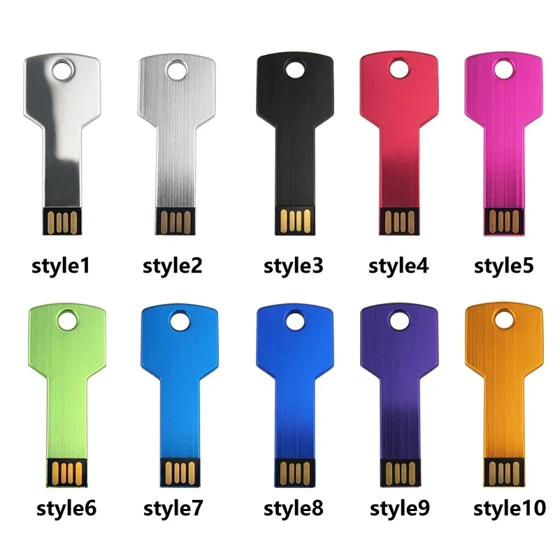 10 шт./лот пользовательский логотип USB Флэш-Накопитель Металлический Ключ Флешка 32g 16g Водонепроницаемый Флеш-Накопитель USB2.0 Memory Stick USB Flash Custom Metal Изображение 5