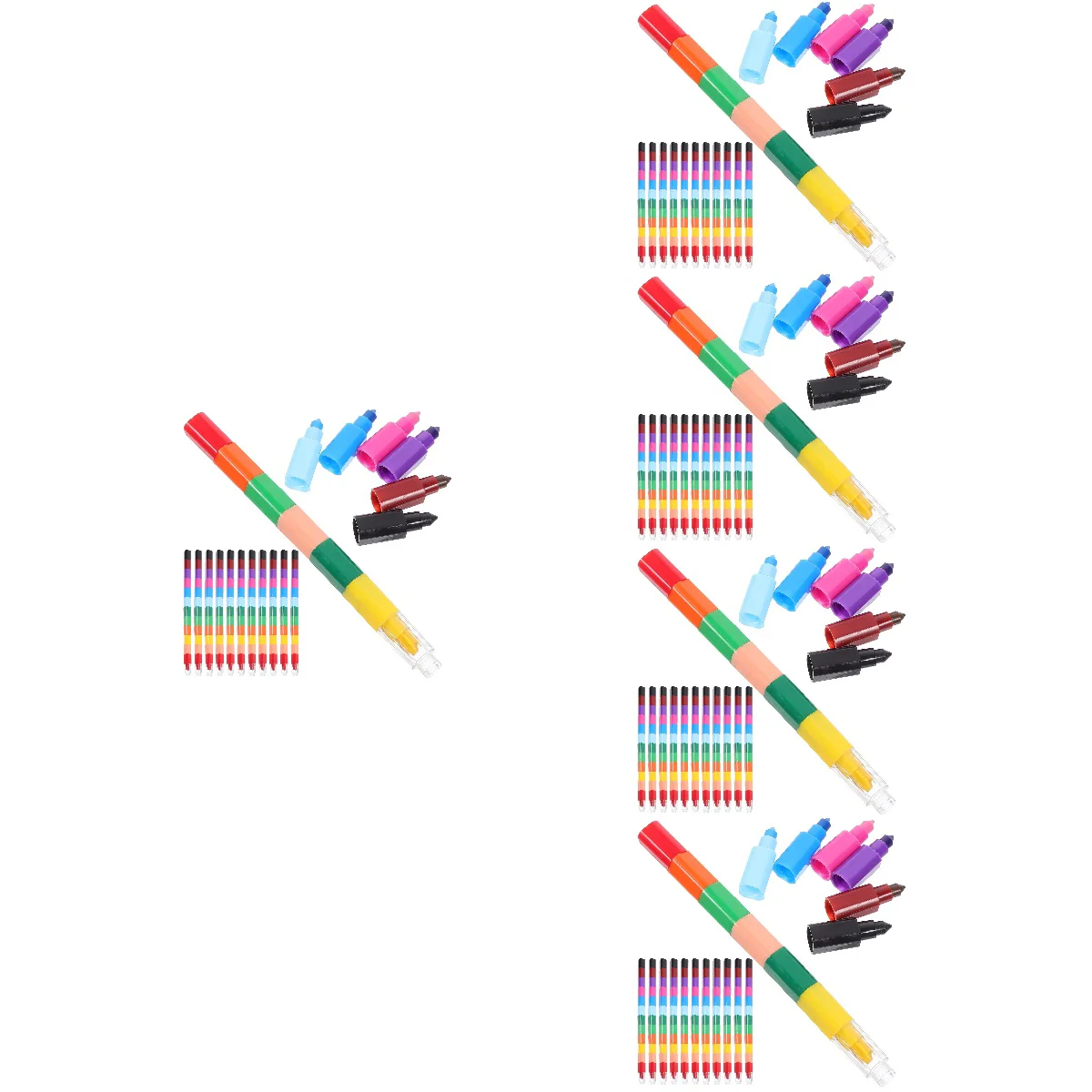 120 шт 12 цветных цветных карандашей для раскрашивания творческих строительных блоков Crayon Студенческие канцелярские принадлежности для рисования Изображение 5