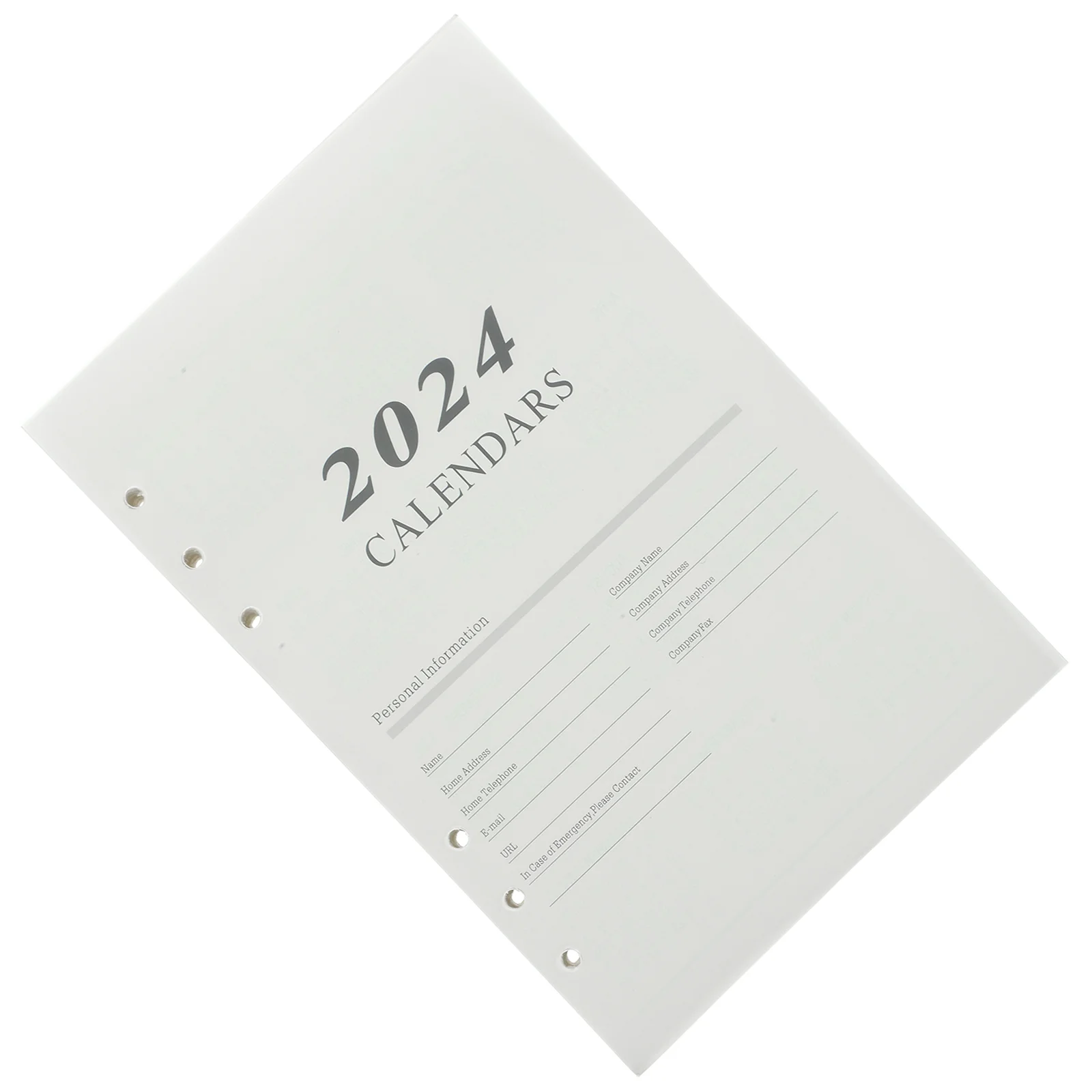 2024 Английский Планировщик Заправляет Календарные вставки 2023 Года Бумага для пополнения Ежемесячного Планировщика формата А5 Изображение 5