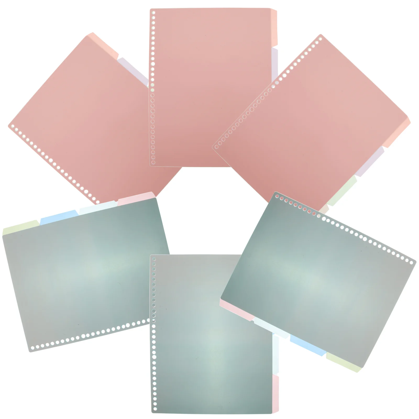 6 комплектов пластиковых разделителей Разделитель страниц формата А4 вкладки для блокнота Блокнотный указатель Изображение 5