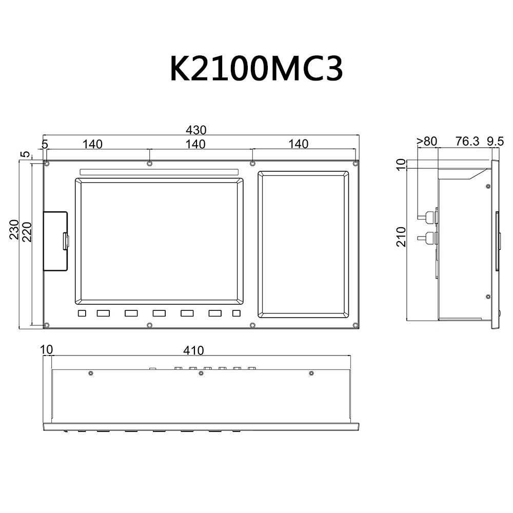 K2100MCi KND Последовательная сервошина KSSB Контроллер ЧПУ фрезерного станка Максимальное количество осей 6 осей Изображение 5