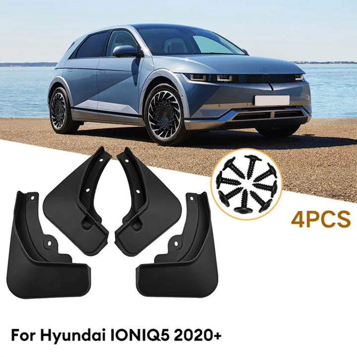 Автомобильные Брызговики Автомобильные Брызговики 4шт Черный Для Hyundai Ioniq 5 2020 + Пластиковая Защита Автоаксессуаров Изображение 5