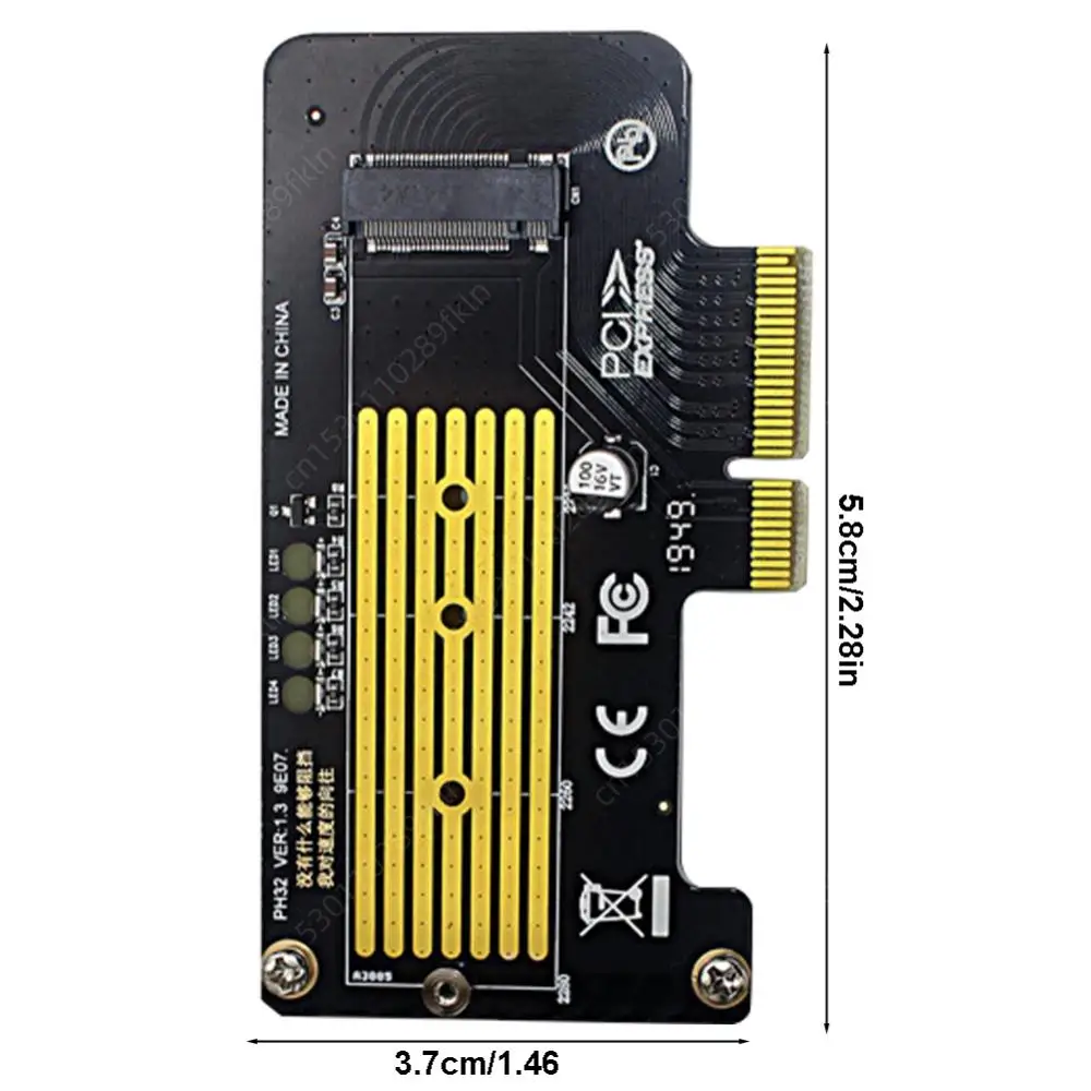 Адаптер M.2 NVME к PCIe 3.0 X4 Поддерживает Слоты PCIE X4 X8 X16 Адаптер M.2 PCI Express Плата расширения Riser M.2 Адаптер PCIe SSD Изображение 5