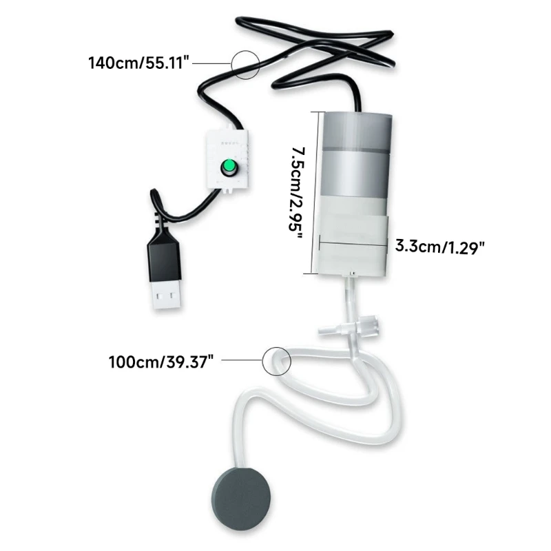 Аквариумные воздушные насосы USB-Оксигенатор для рыб Воздушный компрессор Mini Dropship Изображение 5