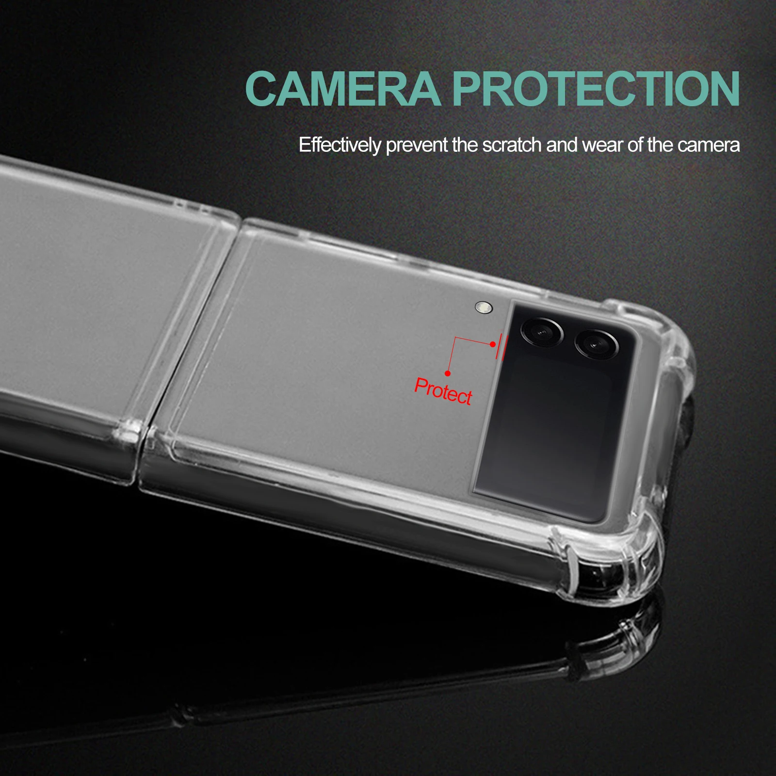 Защитный чехол для телефона Samsung Galaxy Z Flip 3 Тонкий чехол Жесткий ПК TPU противоударный чехол Изображение 5