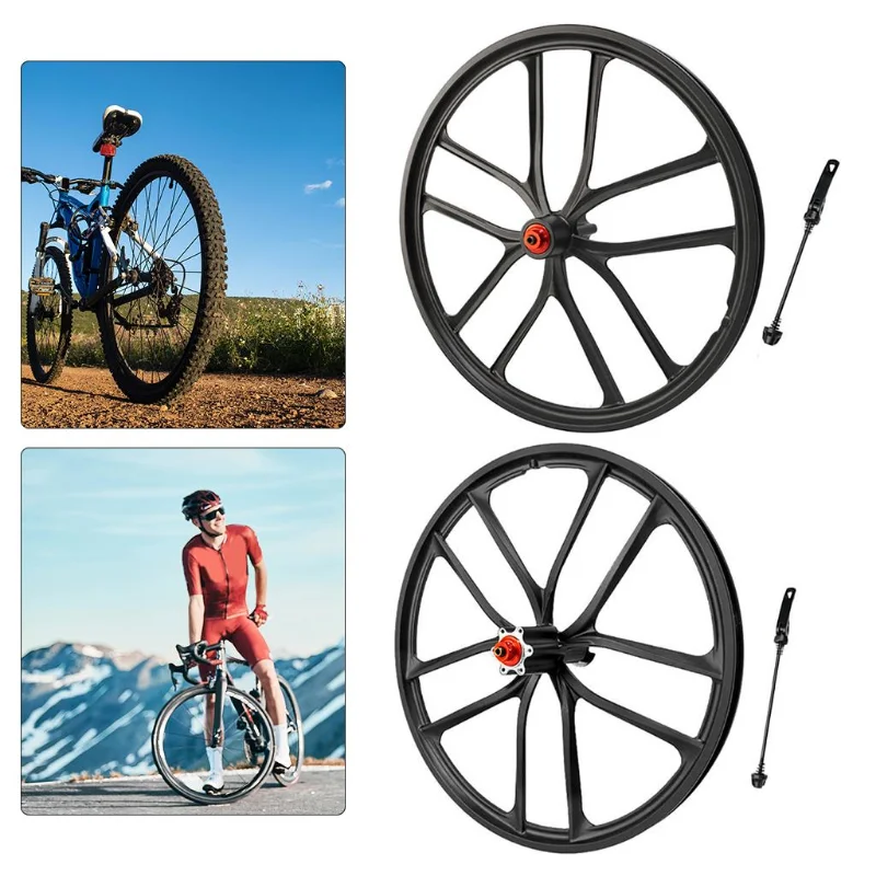 Колесная пара Fixie Складной велосипед Колесная пара 20-дюймовых встроенных колес Mountainbily Замена алюминиевой рамы Компоненты велосипеда WRXYH Изображение 5