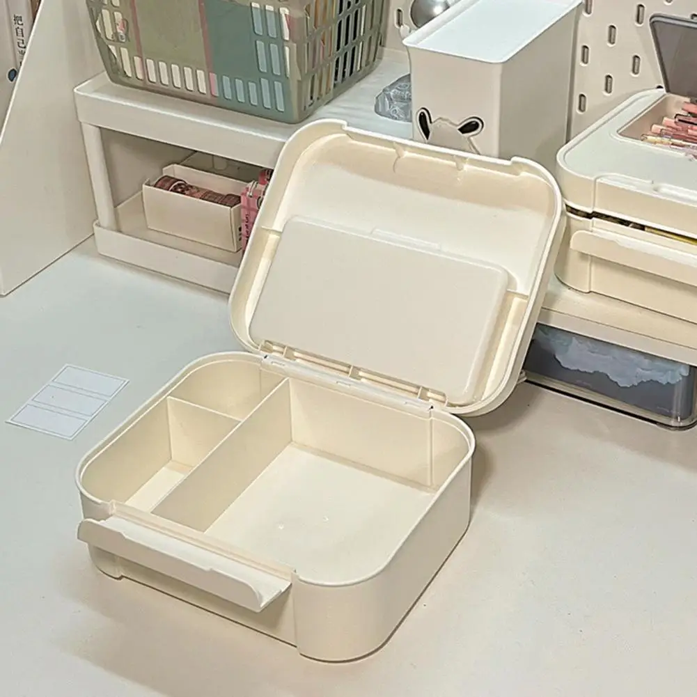 Компактная коробка для хранения, контейнер для хранения большой емкости, эффективная стильная коробка для хранения на рабочем столе, Органайзер для домашнего офиса. Изображение 5