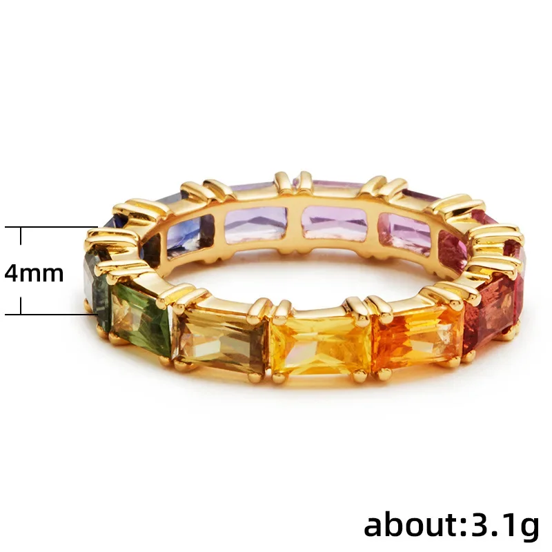 Красивое модное кольцо с переливающимся цирконом для женщин Изображение 5