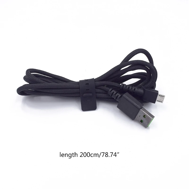Линия USB-мышей, кабель USB-мыши длиной 2 м, запасные части для ремонта черного провода для игровой мыши Razer Изображение 5