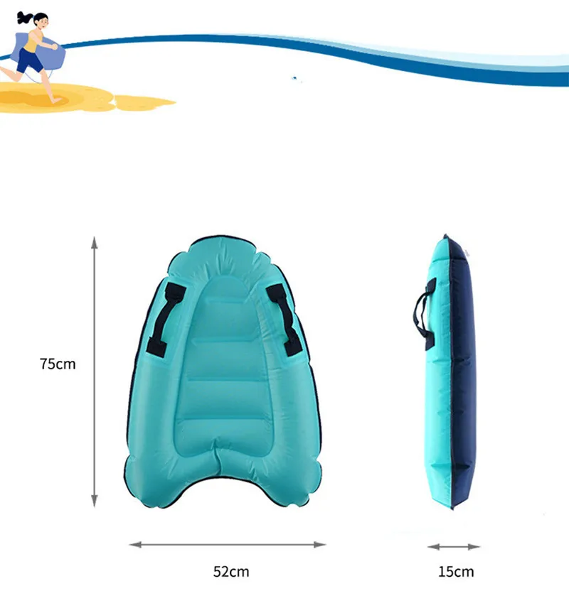 Наружная надувная доска для серфинга портативный бодиборд для плавания взрослых детей безопасный легкий кикборд для морского серфинга вейкборд Изображение 5