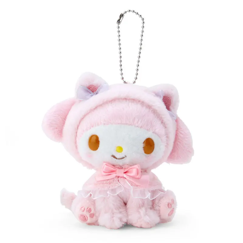 Плюшевая игрушка Kawaii Sanrio Брелок Hello Kitty My Melody Transform Cat Подвесная игрушка Cinnamoroll Детский подарок на День рождения Изображение 5