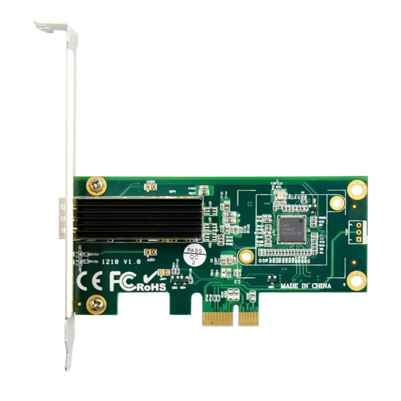 Сетевая карта PCI-E X1 I210AS Single Port Ethernet SFP Single Optical Изображение 5