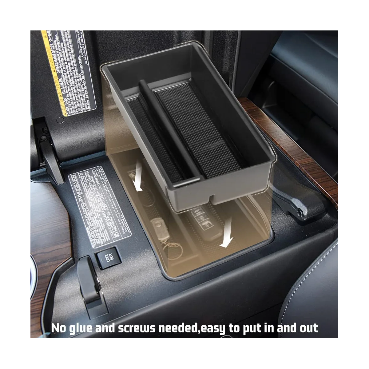 Ящик для хранения автомобильного подлокотника для Toyota Land Cruiser LC300 2022, аксессуары для центрального управления интерьером Изображение 5