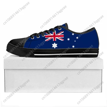 Австралийский флаг Низкие высококачественные кроссовки Мужские женские подростковые парусиновые кроссовки Prode Повседневная обувь для пары На заказ
