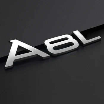 Автомобильная Замена Эмблемы Багажника Наклейка A8L Именная Табличка Значок Логотип Для Audi A8 A6 C6 C5 A3 A1 B6 B8 A5 Q3 Q5 Q7 RS TT A8L Аксессуары