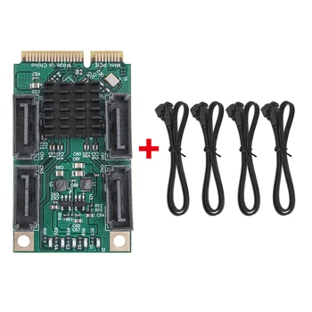Адаптер Mini PCI-E для SATA3.0 M.2 PCI-E 2.0 Riser Card Конвертер ключей B + M 5/2,5 Гбит/с SSD-карта-адаптер 2/4 SATA 3.0