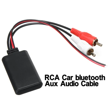 Адаптер беспроводного подключения Универсальный автомобильный для стереосистемы Bluetooth с 2 RCA AUX входами Музыкальный аудиовход Беспроводной кабель для грузовика Авто