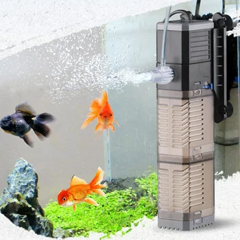 Аквариумный Фильтрующий Насос 4 В 1 Аквариум для рыб Погружной Воздушный Кислородный Внутренний Насос аквариумный воздушный насос Волновой насос аквариумный мощный насос