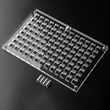 Акриловая Пластина для тестирования переключателя механической клавиатуры С металлической Подставкой Для Испытательной платы Акрилового переключателя Cherry TTC Kailh Gateron 9,5 мм