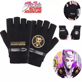 Аниме JoJo's Bizarre Adventure Kira Yoshikage Killer Queen Косплей Перчатки для Женщин Мужские Интер Теплые Мягкие Фланелевые Перчатки Cos Play