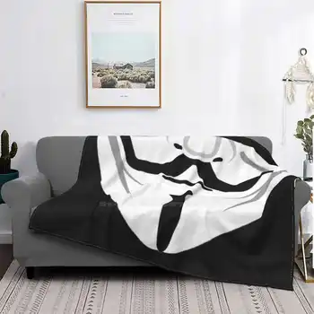 Анонимная Пародия на Гая Фокса Графический Дизайн Маски Бестселлер Бытовое Фланелевое Одеяло Guy Fawkes Anonymous Parody 19 V V