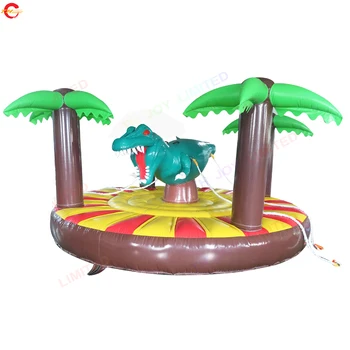 Бесплатная доставка до двери, гигантский надувной динозавр, спортивная игра с ручным управлением для продажи