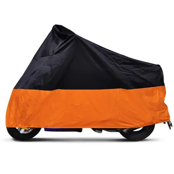 Большой чехол для мотоцикла, оранжевый, черный, водонепроницаемый, защита от дождя и пыли для велосипеда на открытом воздухе