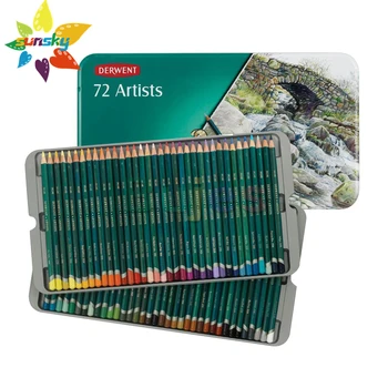 Великобритания Серия Derwent ARTISTS 12/24/36/48/72/120 цветной масляный карандаш толщиной 4 мм с ручной росписью дизайнерские принадлежности для рисования