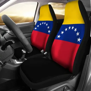 Венесуэла (Комплект из 2-х) - Универсальные чехлы для передних сидений и внедорожников - Защитная пленка для сидений на заказ - Автомобильный аксессуар - Подарок для детей