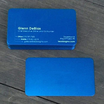 Визитные карточки L43D 50X Алюминиевые заготовки для печати именных карточек толщиной 0,18 мм для клиента