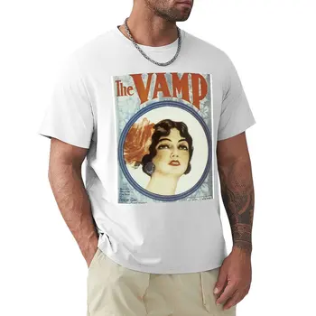 Винтажная обложка песенника The Vamp, футболка Генри Хатта 1919, забавная графика, великолепные мужские графические футболки в стиле хип-хоп