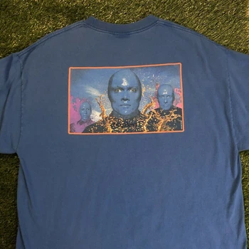 Винтажная Синяя Мужская группа Art Rock Music Band Синяя футболка Размер XL