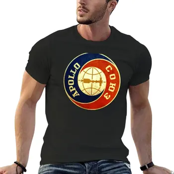 винтажная футболка с логотипом Apollo Soyuz, футболки для любителей спорта, быстросохнущая футболка, однотонная футболка с коротким рукавом, мужские футболки