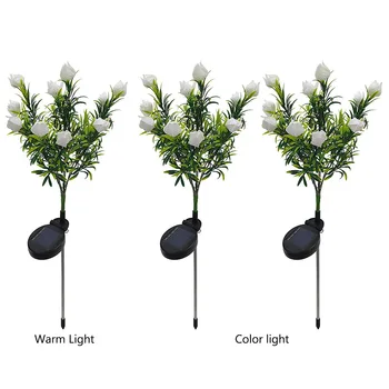 Водонепроницаемый солнечный цветочный светильник IP65, срок службы до 8 часов, наружный декоративный светильник, садовый ландшафтный светильник для патио, газона, дорожки на заднем дворе